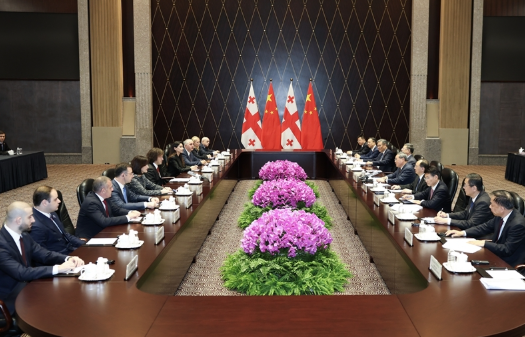 李强会见格鲁吉亚总理科巴希泽